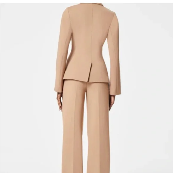 NWT Spanx The Perfect Asymmetrical Blazer Toffee Small - Picture 2 of 7